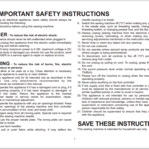 Singer 4423: Instruction Manual Downloadable PDF Guide