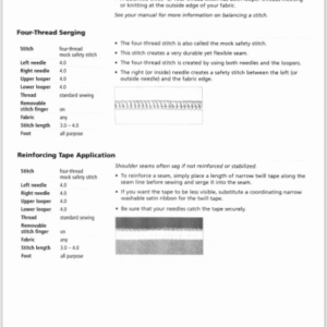 Brother 1034D serger techniques: Operation Manual Downloadable PDF Guide