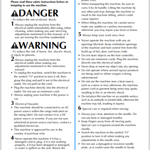 Brother CS6000i Sewing Machine Instruction Manual Downloadable PDF Guide